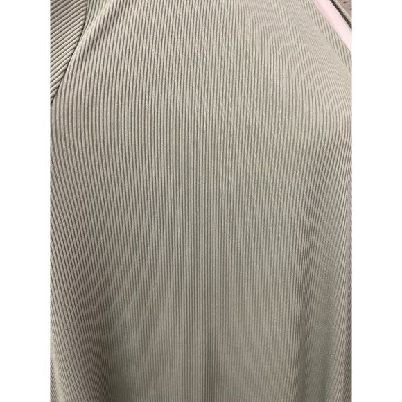 Pink Lily Green Ribbed Long Open Front Duster / Cardigan Size S - Picture 9 of 12